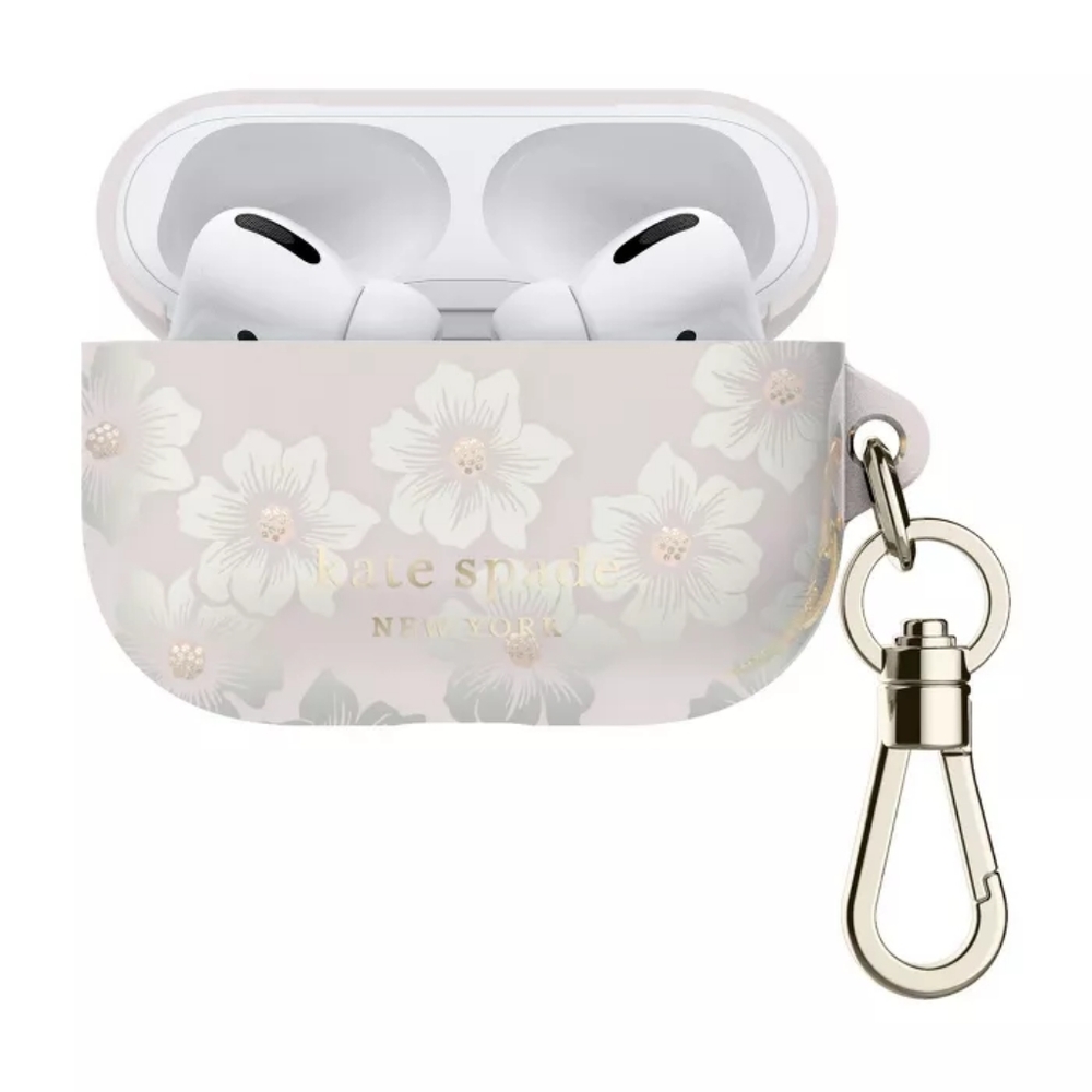 🗯Kate Spade New York AirPods Pro Case- Hollyhock Cream New in Box!
